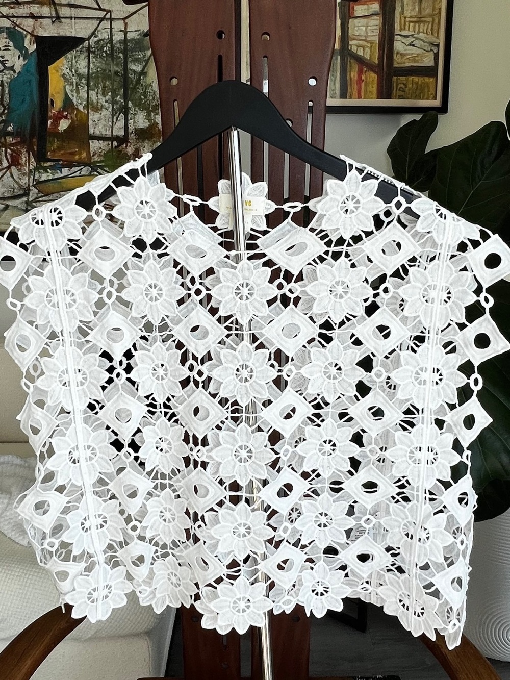Anthropologie Maeve White Floral Lace Top Brand New w/o Tag